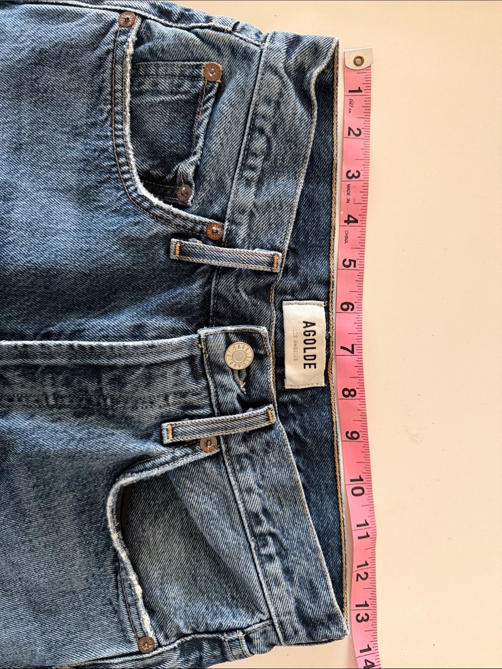 Agolde High-Rise Straight Crop Jeans in Medium Blue Wash - Picture 3 of 8